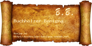 Buchholzer Benigna névjegykártya